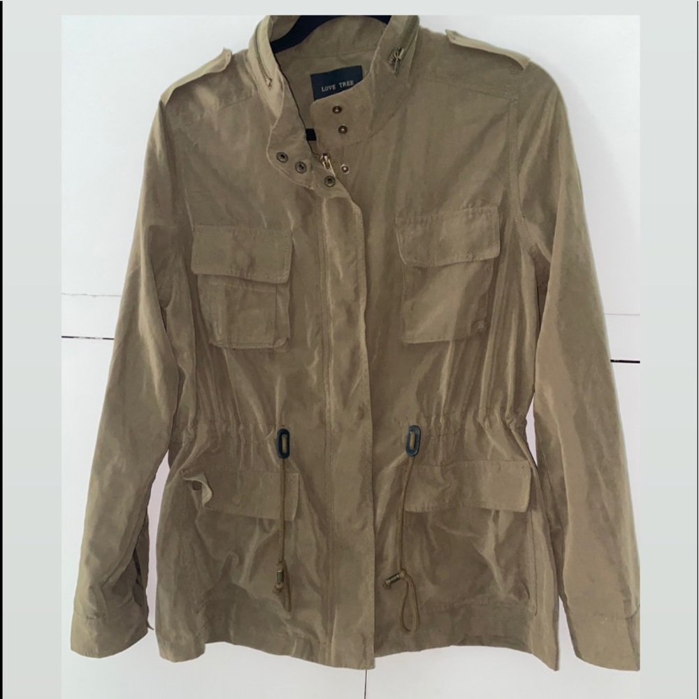 Army green lightweight jacket, sz large